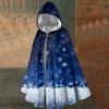 Christmas Print - Unisex Retro Vertical Cape Long Hooded Cape