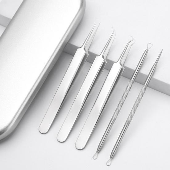 Набор инструментов для удаления черных точек, набор игл для удаления прыщей, экстрактор черных точек из нержавеющей стали с 15-кратным увеличительным стеклом, простой в использовании и очистке