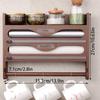 ZISIZ Wall-Mounted Kitchen Organizer with Cling Film Cutter