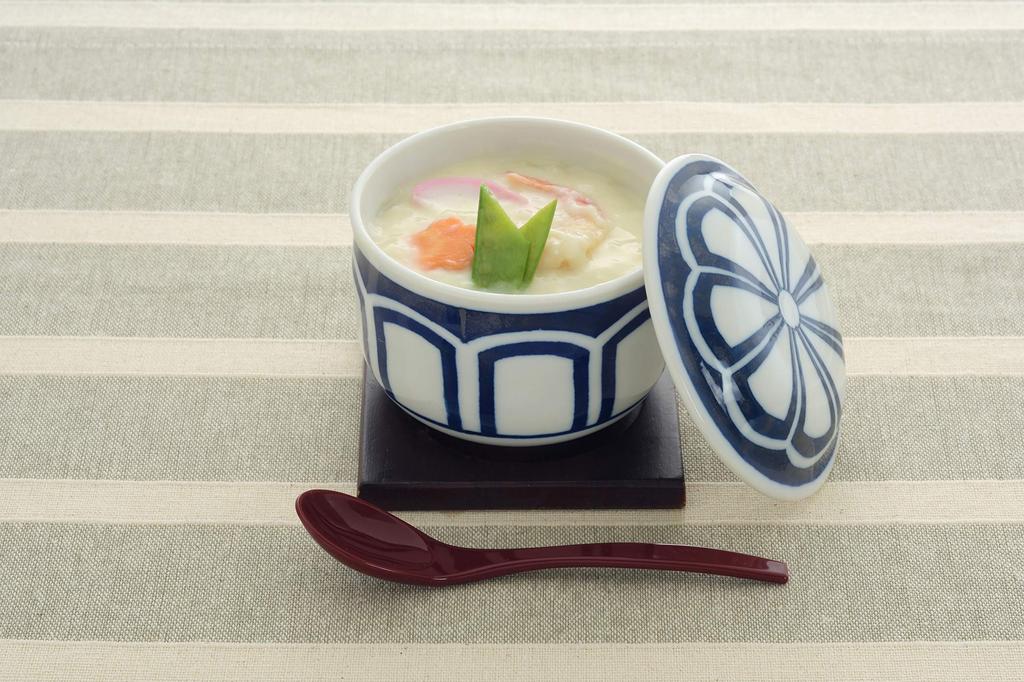 Saikaitoki Medium Chawanmushi Bowl with Storage Mino Kikuwari Lid of 275ml Bowl, Bowl, Chawanmushi, Lid, Large, Hospitality, Container, Pickles,
