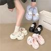 Personalized Hole Shoes Women's 2025 Summer Fashion Outer Wear Height Increase Cute Bear Soft Bottom Beach Cool Slippers Women's Trend