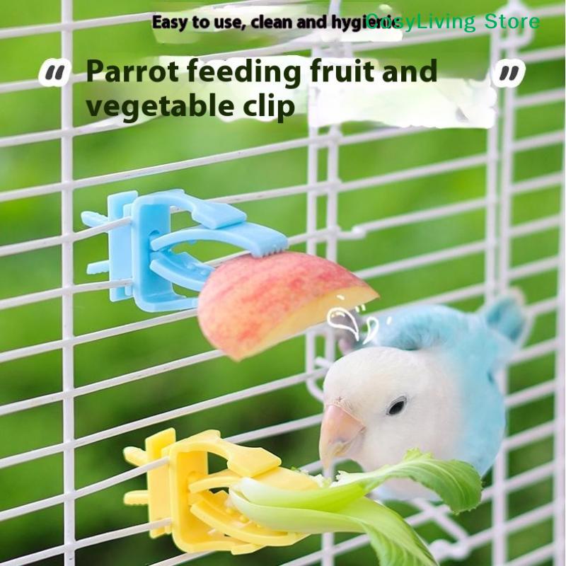 Feeder Cup With Clip Pet Bird Feeder Water Bowl 1/2/4Pcs Parrot Food Bowl Bird Cage Feeder Pet Feeding Basin Bracket Accessories