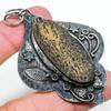 Natural Psilomelane Dendritic Gemstone 925 Sterling Silver Pendant 2.96" g5O29