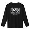 Jesus Changed My Life Ask Me How T Shirt Black Large vintage Washed Unisex Stretched Top For Everyday Wear homme Slightly