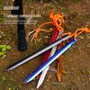 18cm Aluminum Triangular Tent Peg with Rope - Windproof and Reinforced Outdoor Accessory