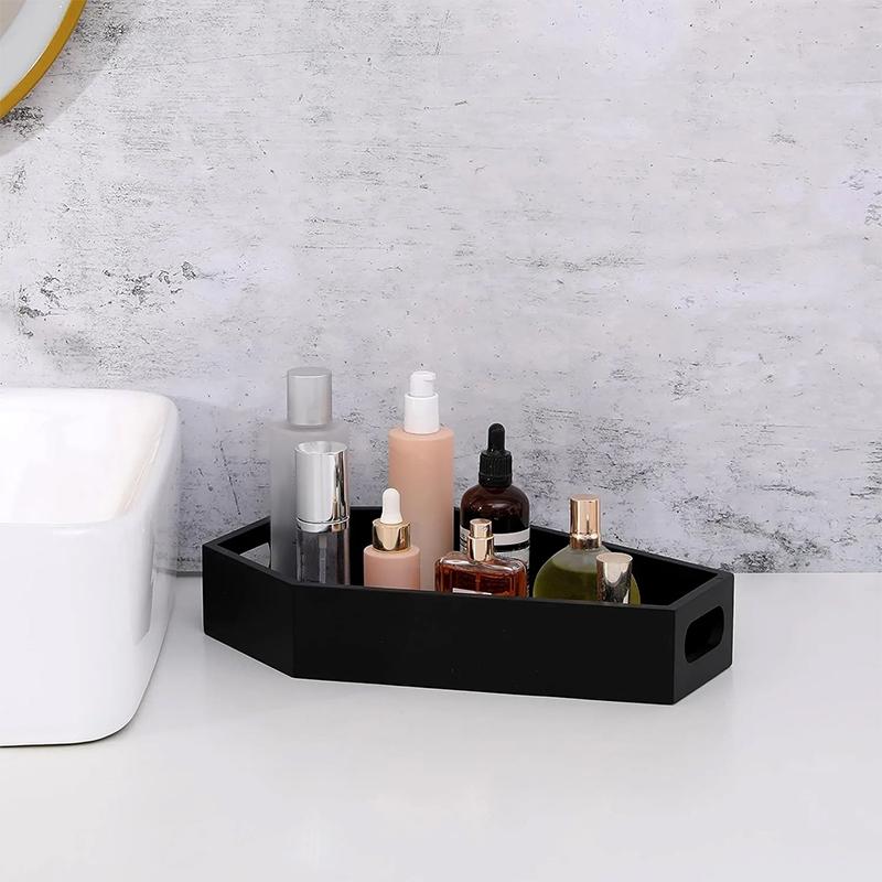 Coffin Shape Black Tray Storage Box Gothic Home Wood Tray Halloween Decoration Birthday Christmasthanksgiving Day Present Gift