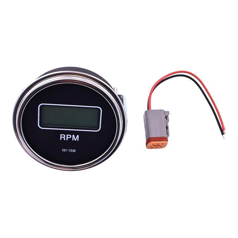 Digital RPM Tachometer 197-7348 1977348 For Caterpillar Cat 3114 3116 3126 3126B 3176B 3176C 3196 3208 3304 Engine Tachometer