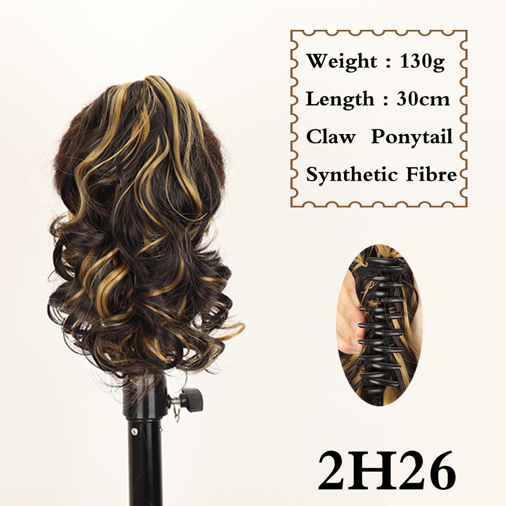 LISI HAIR Синтетические короткие волнистые зажимы для волос в хвосте, наращивание хвоста, 12 дюймов, светлый конский хвост для женщин, повседневная вечеринка