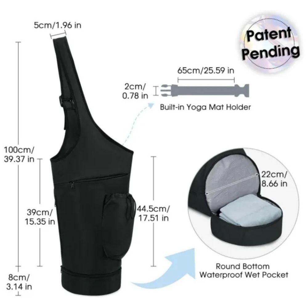 with Water Bottle Bag Yoga Mat Holder Bag Waterproof Wet Pocket Gym Bag Yoga Equipment Bag