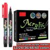 Acrylic Marker Soft Brushes with Ultra-fine Tips and Brush Markers for Rock Painting Stone Wood Piece Ceramic Christmas Decoration Supplies