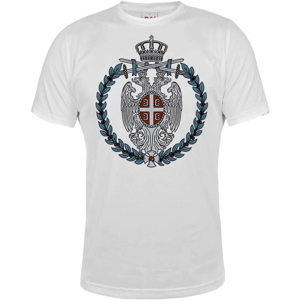 Serbian Eagle Medal Printed TShirt 100 Cotton ONeck Short Sleeve Summer Casual Unisexs Tshirt Streetwear