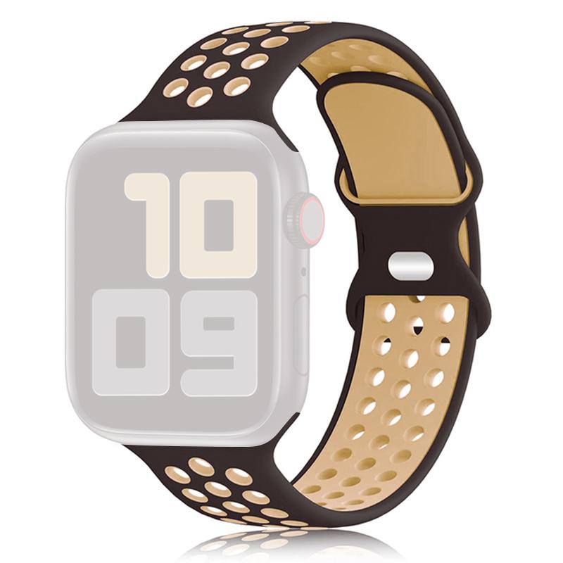 KALEBOL Для Apple Watch 10 46мм/Ultra 2/Ultra 49мм/9 8 7 45мм/SE (2023) SE (2022) SE 6 5 4 44мм/3 2 1 42мм Силиконовый ремешок для часов