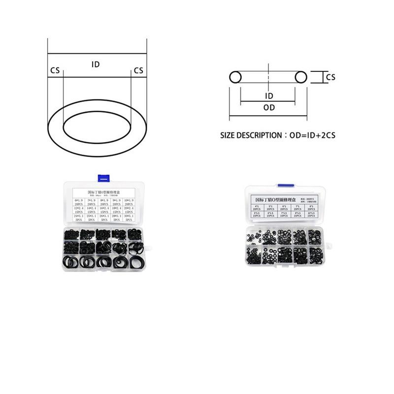 200/225 шт. уплотнительные кольца, резиновые прокладки, комплект уплотнительных колец, нитриловая резина, уплотнительные кольца высокого давления, NBR, уплотнительная эластичная лента, комплект уплотнительных резиновых колец