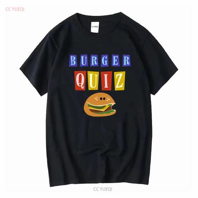 Burger Quizz новый Логотип Классическая Активная Футболка Смешная Размер от S до 5XL винтажная Стиранная Растянутая уличная одежда Универсальная Дышащая