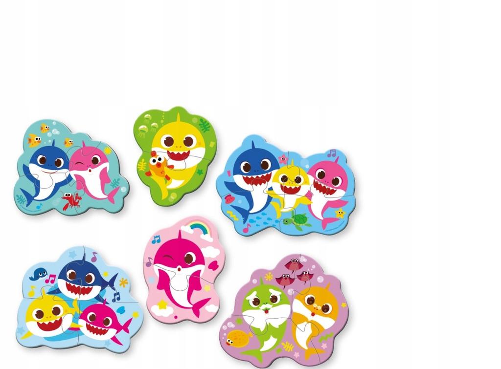 Puzzle Edukacyjne 2-3-4 Elementy Rekin Dla Dzieci Dodo