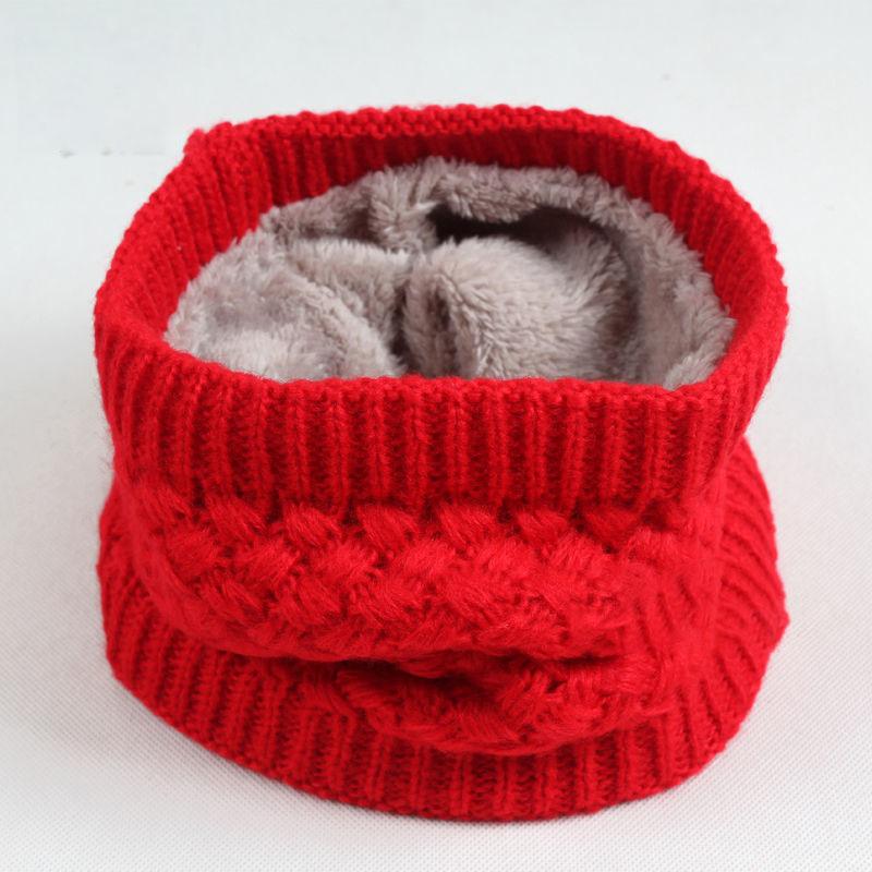 Autumn and Winter Hedging Knitted Bib Warmth for Men and Women All-match Wool Scarf Windproof Plus Velvet Thickening Cervical Collar