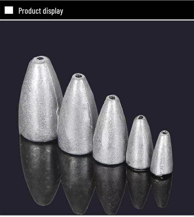 Грузило-пуля для приманки: Идеально для дальнего заброса и защиты от зацепов на оснастках Texas и Carolina.