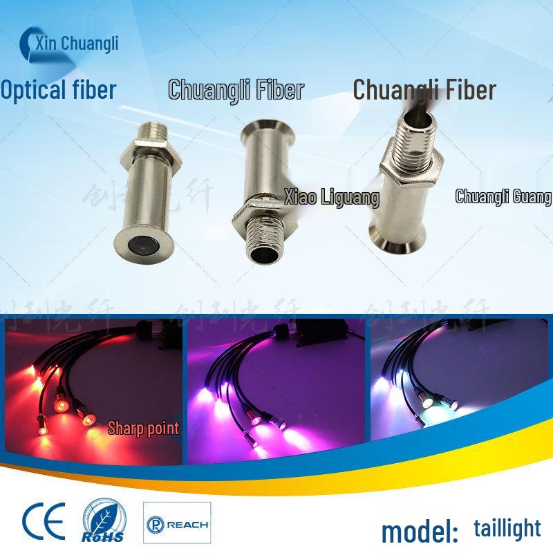 Inner 10mm Outer 13mm Black Plastic Fiber Optic Light Guide Indicator for Detection Equipment.