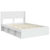 Bed Frame with Storage Space and Headboard White 150 x 200 cm