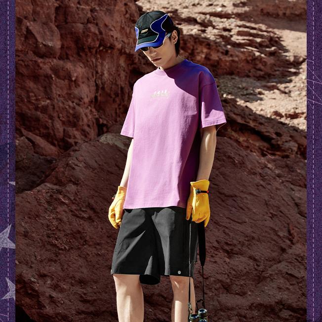 Футболки Li Ning Унисекс Черные С круглым вырезом Умеренный прямой крой AHSU255-3
