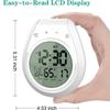 Digital Shower Clock Waterproof, Bathroom Timer Clock, Digital Kitchen Wall Clock, LCD Display, 12/24 Hour Format