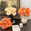 6 Pcs/Bunch DIY Fake Roses Simulation Flower  Home Dining Table Desktop Decoration Photography Prop