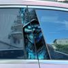 2Pcs/set Skull Skeleton Ghost Car Center Pillar Sticker Halloween Auto B Pillar Protective Film Decoration Scratch Cover Sticker