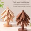 Beech Wood Tree Ornament Table Mat: Creative Anti-scald Coaster & High-Temperature Pad for Home Use