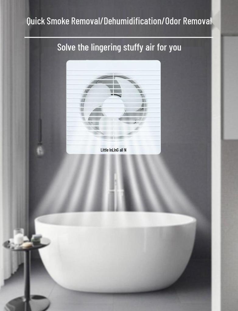 Jinling Round Wall & Glass Window Exhaust Fan, 6/8 Inch, Bathroom Ventilation Fan