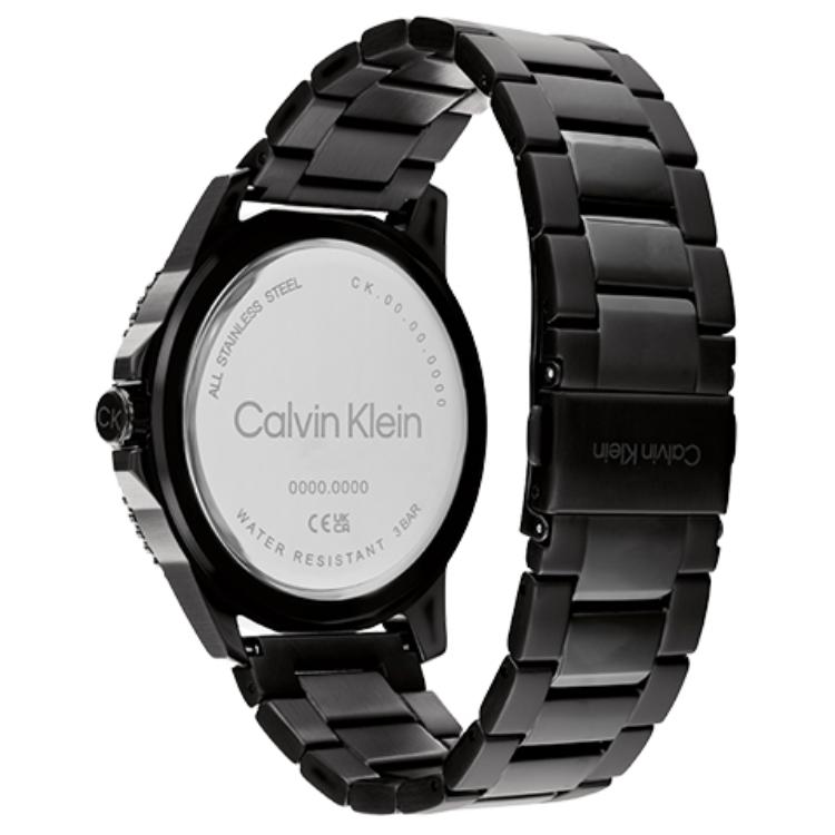 Calvin Klein Quartz Watch Stainless Steel Band Black Dial Minimalist Design Men watches Silver 25200382