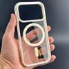 Чехол Magsafe для iPhone 17 Air 17 16 15 14 Pro Max Plus 13 12 Mini 11 16e Прозрачная акриловая крышка