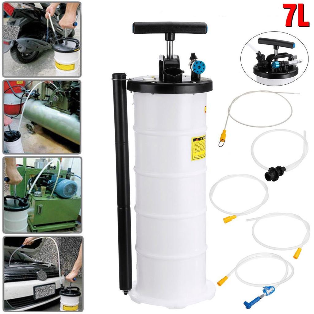 7L Manual/Pneumatic Fluid Extractor Oil Transfer Pump Engine Diesel Fuel Tank Car Truck Boat Portable Vacuum Fluid Extractor Kit
