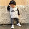 Stylish 2pcs Toddler Baby Boys Oh Boy Outfits Hoodies Pants Leggings