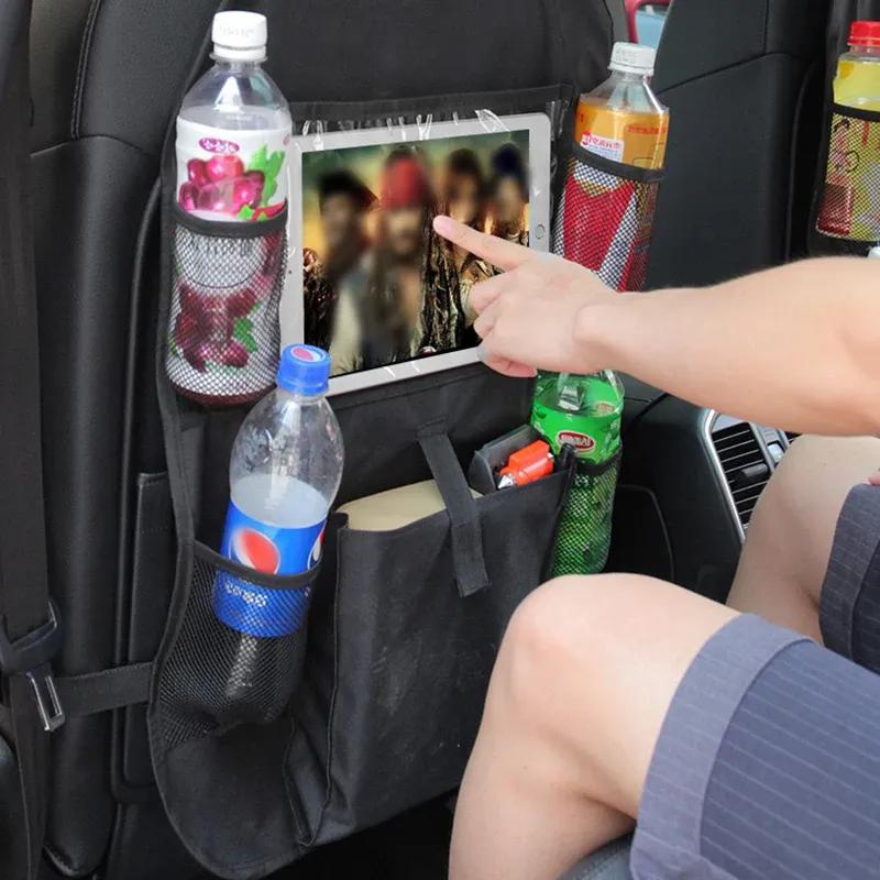 1/2pcs Car Backseat Organizer with Touch Screen Tablet Holder Auto Storage Pockets Cover Car Seat Back Protectors