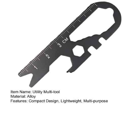 Брелок-открывалка для бутылок, многофункциональный инструмент, компактный дизайн, портативный многоцелевой гаечный ключ, отвертка, удобный для экстренных случаев