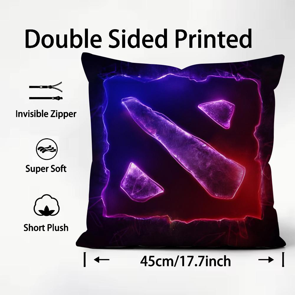 CCool DotaA 2 Game Cushion Cover Plush Fabric Soft DoubleSided Printed Sofa Warm Winter Home Child Gift Pillow Case