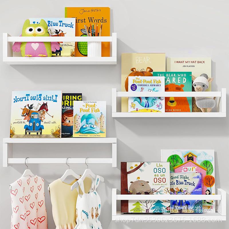 Настенная полка из массива дерева, 4 предмета: Книжный шкаф, Спецовница, Ванная комната