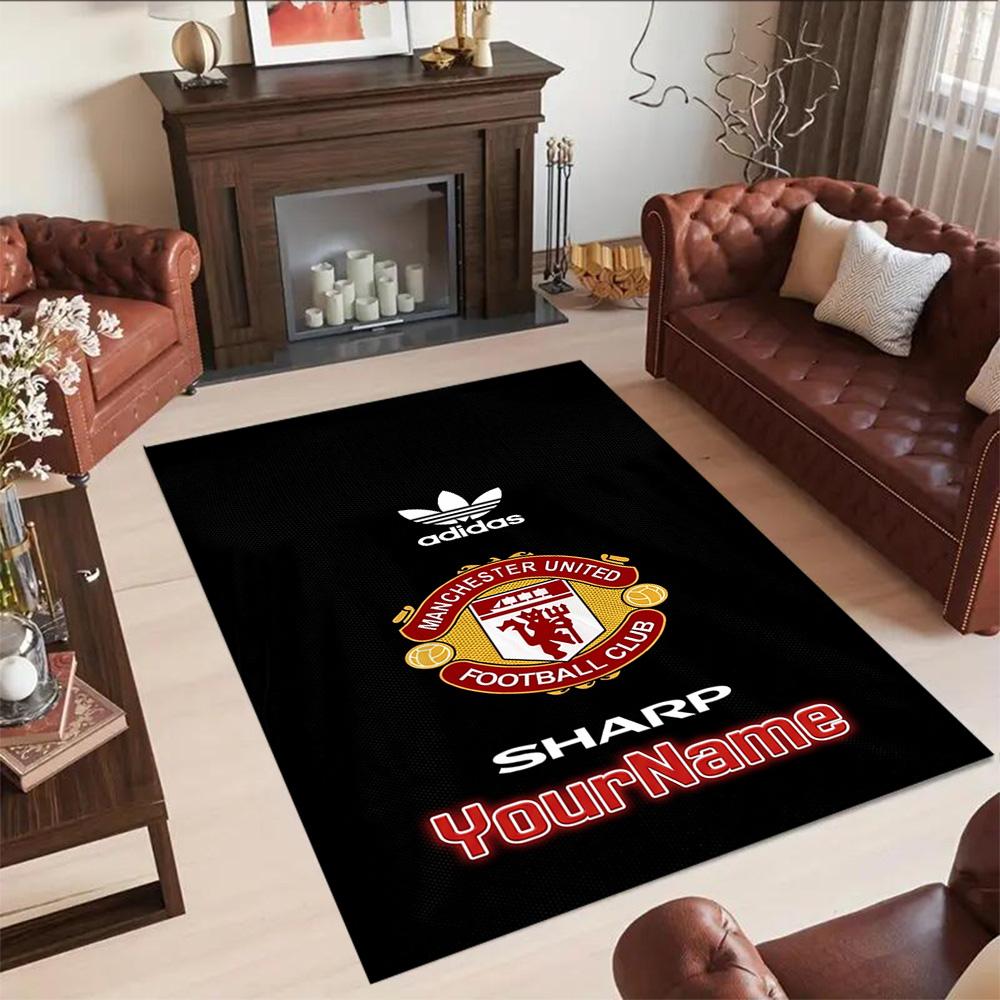 Manchester Personalized Name Carpet Suitable for Dormitory Playrooms Study room Foyer Anti-slip Rug Office home decor Gift for Festivals