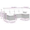 VidaXL Garden Lounge Set with Cushions 6 Pcs Beige Braided Resin 3325999