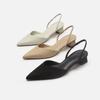Fashion 2024 Brand Women's Shoes Slingbacks Women's High Heels Fashion Shallow Mouth Office and Career Hot Sale Slip-on Toe Cap Sandals