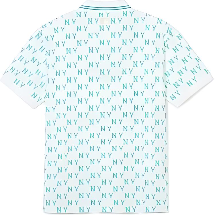 Новая футболка-поло MLB New York Yankees Old Flower Унисекс Экрю 3APQM0443-50WHS