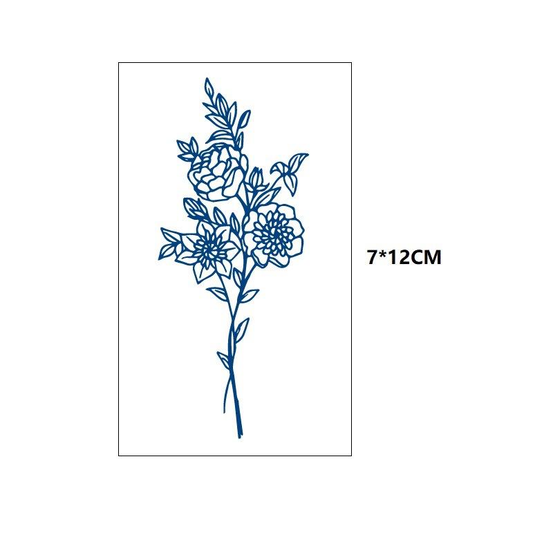 Маленький свежий крест ЭКГ маленькая змея рыбий хвост маленький узор неотражающая переносимая вода имитация стойкой татуировки наклейка