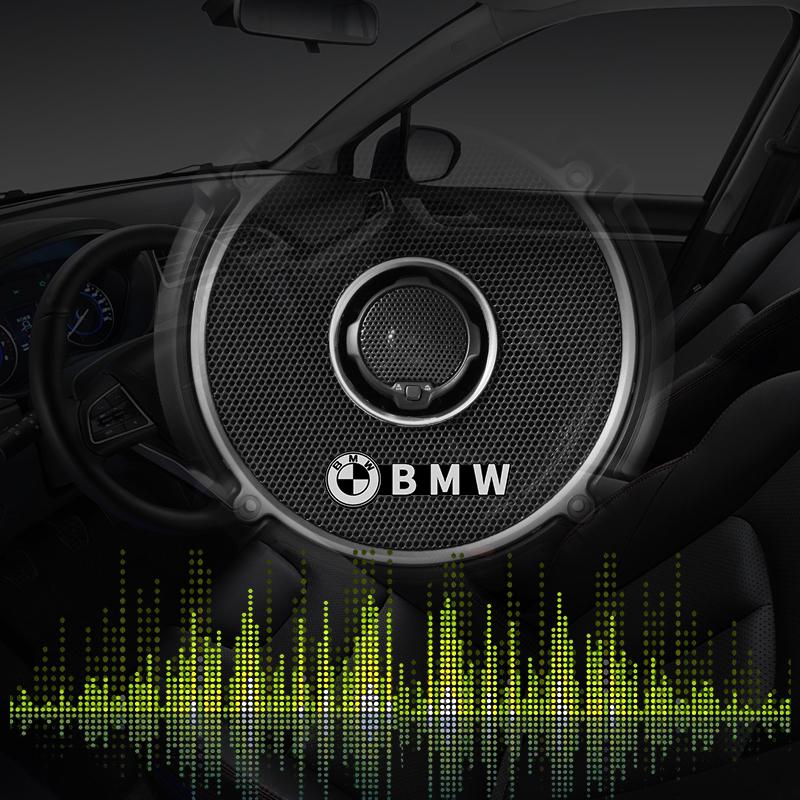4pcs/lot Hi-Fi Speaker Audio Speaker 3D Aluminum Badge Emblem Stereo Sticker For BMW M Power E39 E46 E30 E36 G20 E87 E60 E90 QZ5