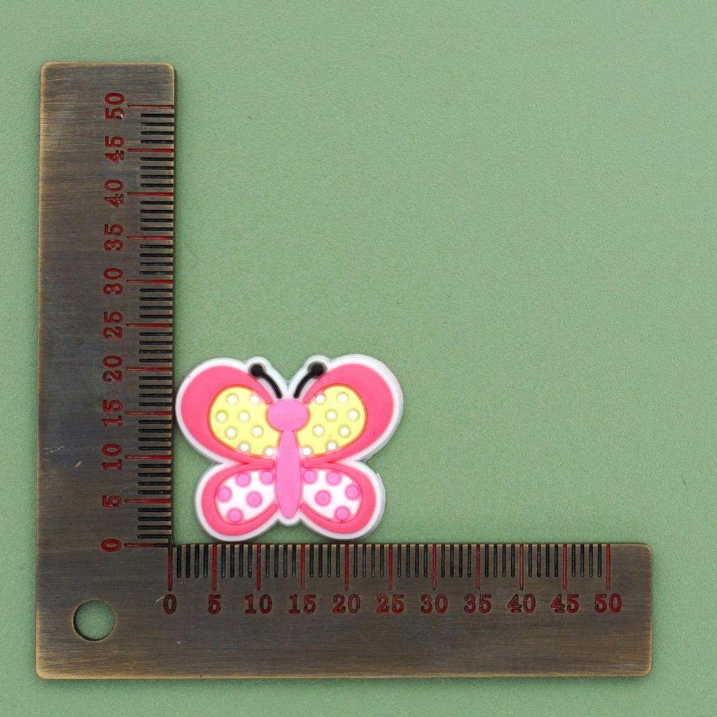 Пряжки для украшения обуви в виде бабочек и цветов для садовых клогов