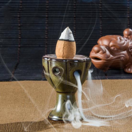 Delicate Incense Burner Surface Censer Nice-looking Ceramic Decorative Smooth Burner for Home