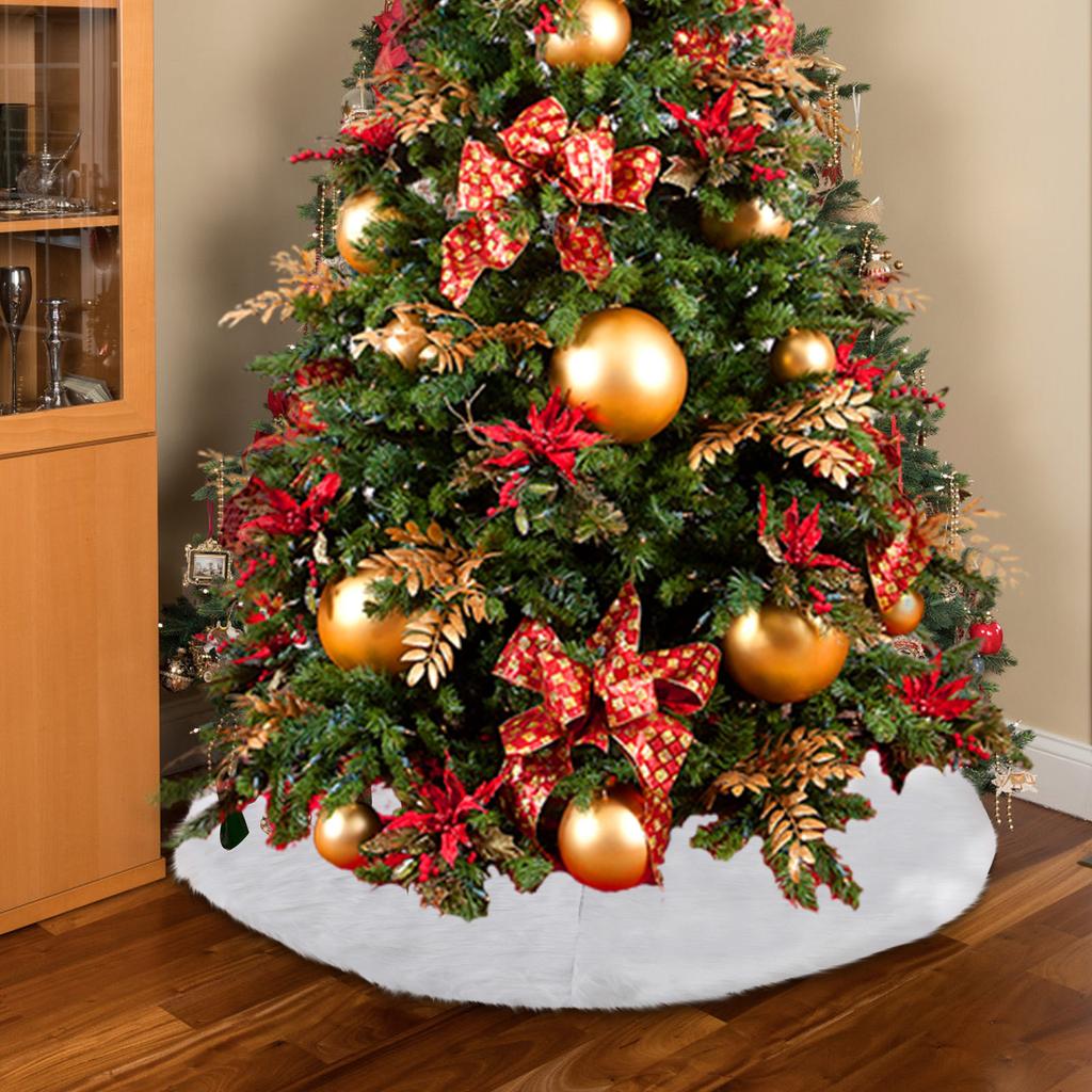 Искусственная юбка для рождественской елки, Плюшевая юбка для рождественской елки, Коврик-юбка для рождественской елки, Идеально подходит для украшения рождественской вечеринки