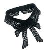 New Hollow Lace Embroidery Fake Collar For Women White Black False Detachable Collar Lapel Shirt Tie Necklace Clothes Accessory