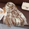 New Imitation Cashmere Thick Warm Plaid Shawl Wrap Winter Plaid Tassel Blanket Scarf Women Neckerchief Pashmina Poncho Stoles