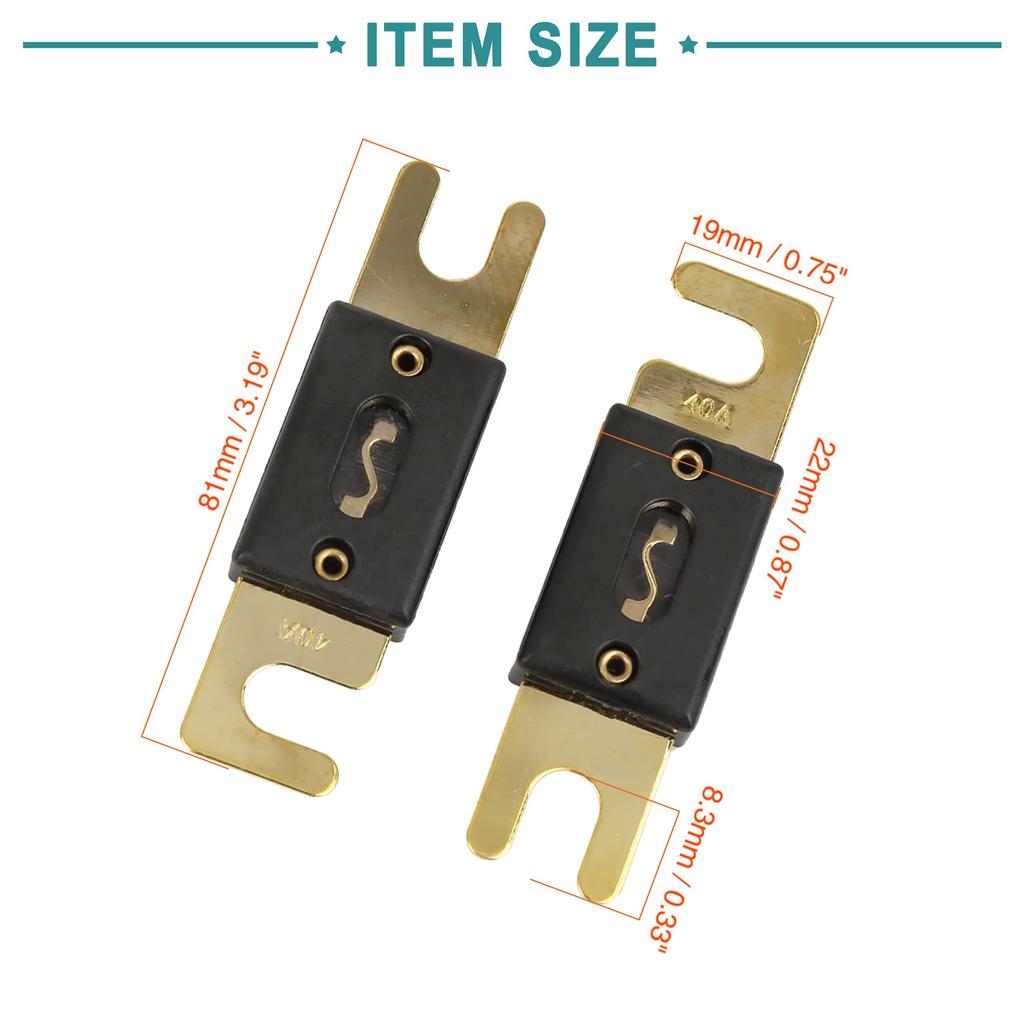 ACROPIX ANL Предохранитель 40А Автомобиль Транспортное средство Грузовик Мотоцикл Лодка Авто Аудио Усилитель Черный 5шт