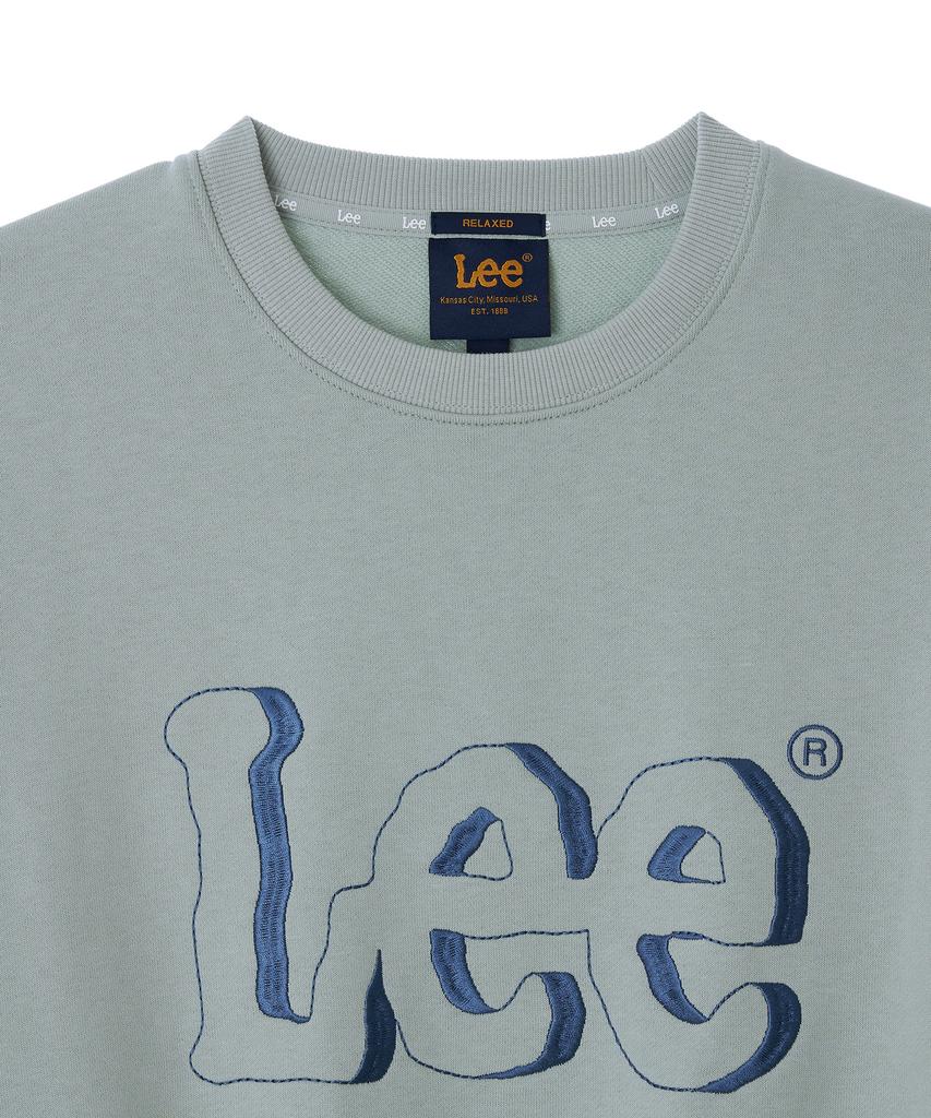 LEE Shadow Embroidery Logo Sweatshirt Light Green